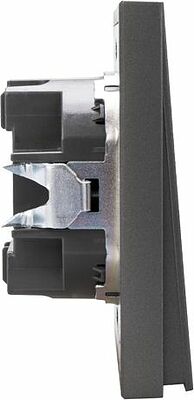 Kranz KR-78-0714-6 Выключатель STRONG 2 кл с подсветкой 10А с/у графит KRANZ