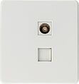 Kranz KR-78-0722-1 Розетка ROUND компьютерная RJ45 кат6 + TV с/у перламутр KRANZ