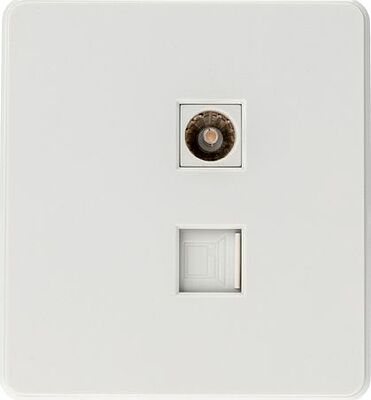 Kranz KR-78-0722-1 Розетка ROUND компьютерная RJ45 кат6 + TV с/у перламутр KRANZ