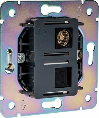 Kranz KR-78-0722-5 Розетка STRONG компьютерная RJ45 кат6 + TV с/у антрацит KRANZ