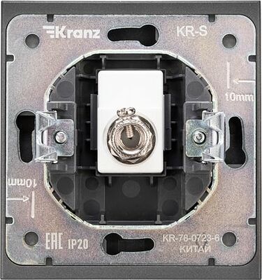 Kranz KR-78-0723-6 Розетка STRONG TV с/у графит KRANZ