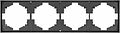 Kranz KR-78-0754-6 Рамка STRONG 4-постовая графит KRANZ