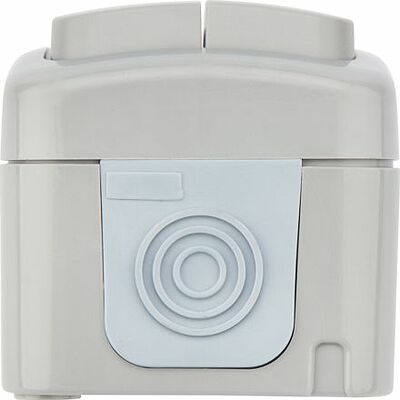 Kranz KR-78-0833 Выключатель двухклавишный Mini OG IP54 о/у, серый KRANZ