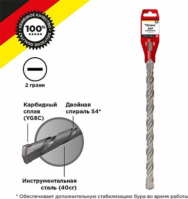 Kranz KR-91-0060 Бур по бетону 32x460x400мм SDS PLUS KRANZ