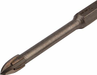 Kranz KR-91-0648 Сверло по стеклу и керамике 5 мм, 4 грани, шестигранный хвостовик Kranz