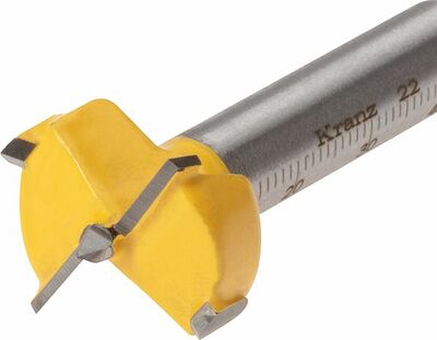 Kranz KR-91-0788 Сверло Форстнера по дереву, 22мм, цилиндрический хвостовик KRANZ