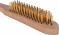 Kranz KR-91-1258 Щетка по металлу с деревянной ручкой, 5 рядов, 280мм KRANZ