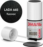 KUDO KU-70665 автоэмаль ремонтная с кисточкой LADA 665 «Космос» металлик, 15 мл