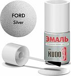 KUDO KU-72051 автоэмаль ремонтная с кисточкой Ford светло-серебристый (металлик), 15 мл