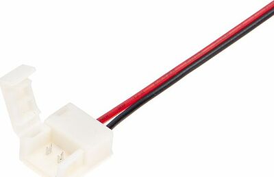 LAMPER 144-106-1 Коннектор питания с джеком для одноцветных светодиодных лент 120 диодов/метр с влагозащитой LAMPER