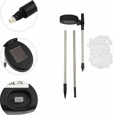 LAMPER 602-264 Светильник грунтовый Добрый Санта RGB, с солнечной панелью и аккумулятором LAMPER
