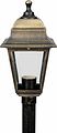LAMPER 602-300 Светильник садово-парковый НТУ 04-60-002 У1 quot;Оскар 4 quot;, столб, черный под бронзу, стекло прозрачное, четырехгранный, под лампу Е27 LAMPER