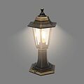 LAMPER 602-304 Светильник садово-парковый НТУ 06-60-001 У1 quot;Оскар 1 quot;, столб малый, черный под бронзу, стекло прозрачное, шестигранный, под лампу Е27 LAMPER