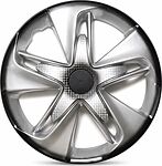 Lion LW1520 Super Astra колпак колёсный R15, серебристо-чёрный карбон