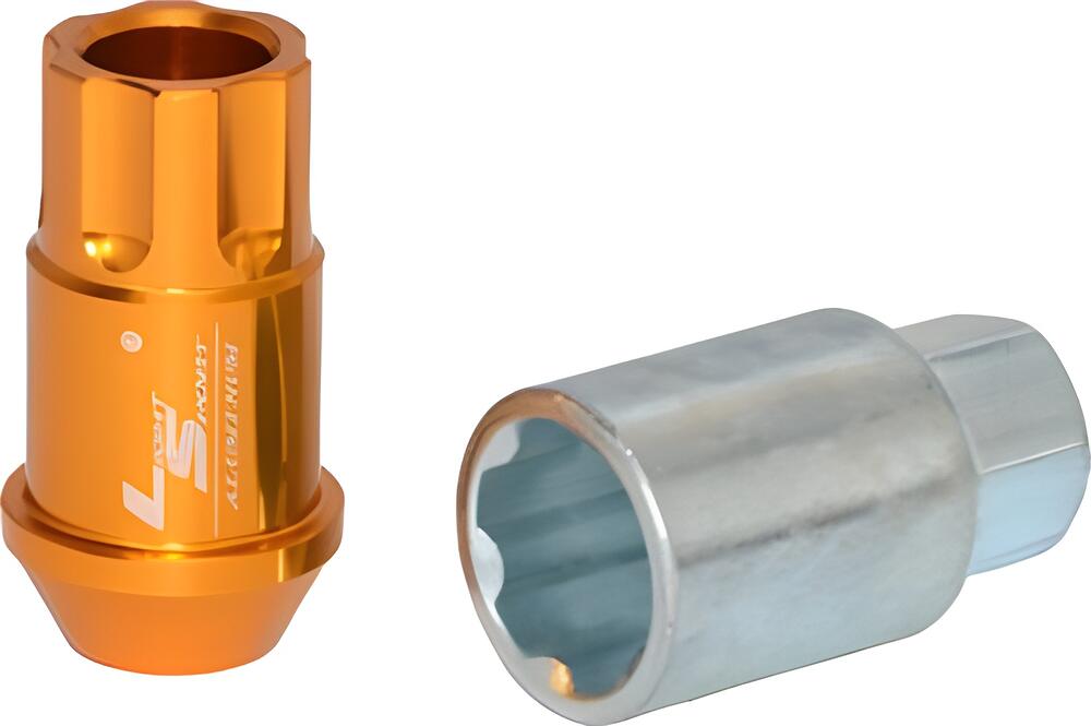 LS Гайка M12x1,25 (44) внешний спец алюминиевая gold 20+1 ключ (КИТАЙ) AL116 OGS154070