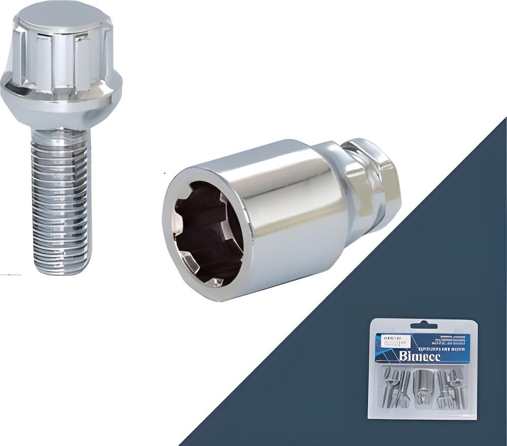 LS Болт секретный M14x1,5 (51/ 28) сфера R13 цинк 4+1 ключ (КИТАЙ) UBR430 BC S032928