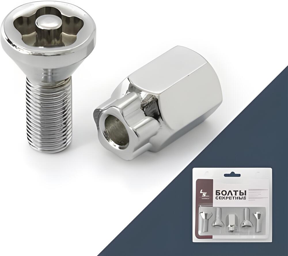 LS Болт секретный M12x1,25 36/23, конус, 4+1 ключ, штамп, CH, JN-615 S032956