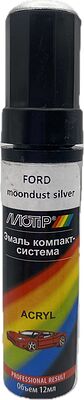MOTIP FORD Moondust Silver серебристый металлик акриловая эмаль для подкраски с кисточкой, 12 мл