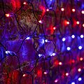 NEON-NIGHT 215-013 Гирлянда светодиодная Сеть 2х0,7м 176 LED КРАСНЫЙ/СИНИЙ черный ПВХ IP65 свечение с динамикой 230В контроллер в комплекте NEON-NIGHT 