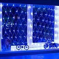 NEON-NIGHT 215-123 Гирлянда Сеть 1,5х1,5м, прозрачный ПВХ, 150 LED Синий