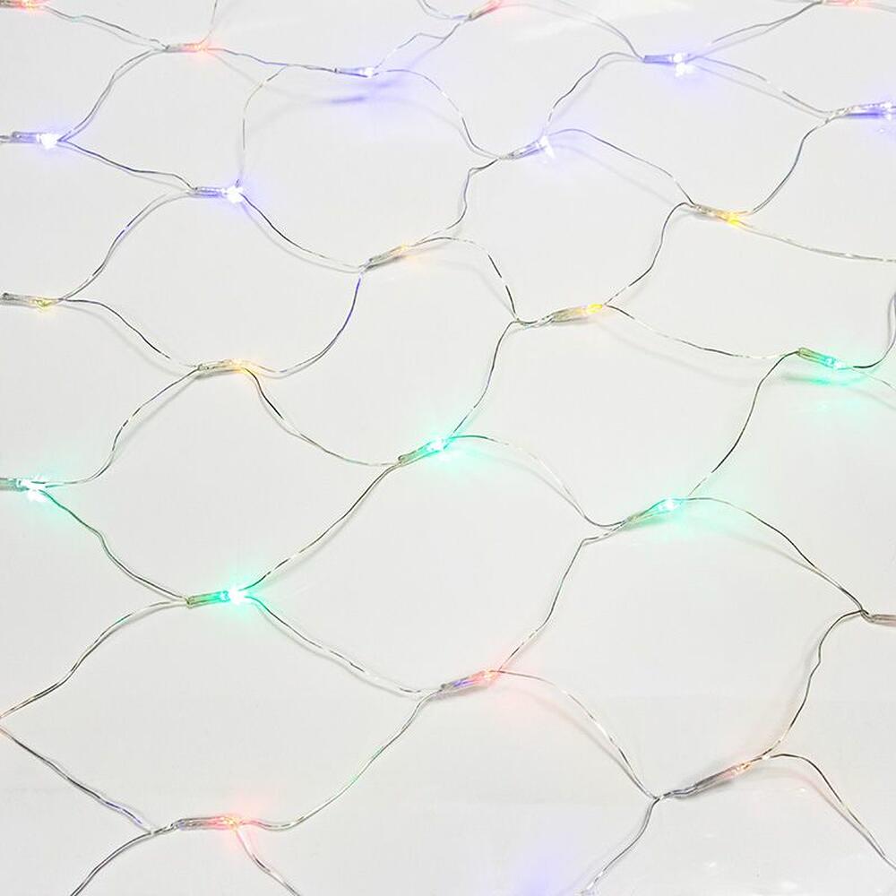 NEON-NIGHT 215-139 Гирлянда Сеть 1,8х1,5м, прозрачный ПВХ, 180 LED Мультиколор