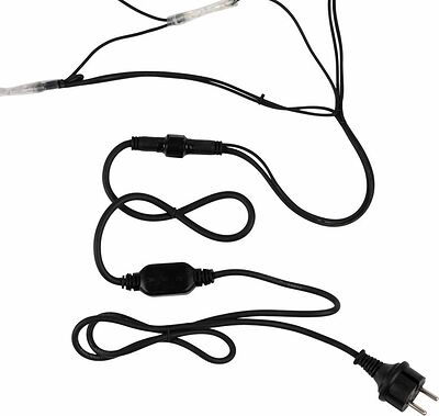 NEON-NIGHT 217-125 Гирлянда светодиодная Сеть 2x3м 432 LED БЕЛЫЙ черный каучук IP67 постоянное свечение 230В блок в комплекте NEON-NIGHT 