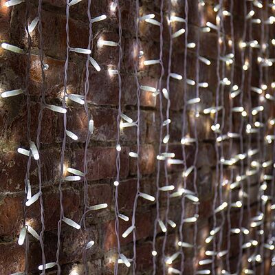 NEON-NIGHT 235-135-6 Гирлянда светодиодная Занавес 2х3м 448 LED БЕЛЫЙ прозрачный ПВХ IP65 эффект мерцания 230В нужен блок 303-500-1 NEON-NIGHT