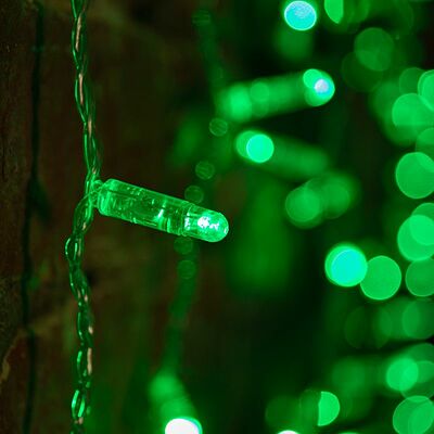 NEON-NIGHT 235-304-6 Гирлянда светодиодная Занавес 2х1,5м 192 LED ЗЕЛЕНЫЙ прозрачный ПВХ IP65 постоянное свечение 230В блок в комплекте NEON-NIGHT