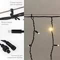 NEON-NIGHT 255-256 Гирлянда светодиодная Бахрома (Айсикл) 5,6x0,9м 240 LED ТЕПЛЫЙ БЕЛЫЙ черный каучук 3,3мм IP67 эффект мерцания 230В нужен блок 315-000 NEON-NIGHT