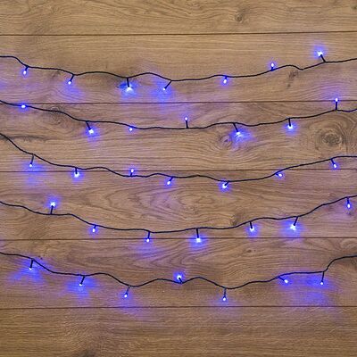 NEON-NIGHT 303-013 Гирлянда Твинкл Лайт 4 м, темно-зеленый ПВХ, 25 LED, цвет: Синий