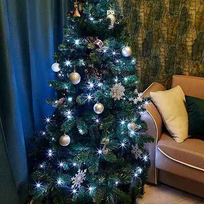 NEON-NIGHT 303-055 Гирлянда Твинкл Лайт 15 м, темно-зеленый ПВХ, 120 LED, цвет белый