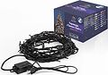 NEON-NIGHT 303-132 Гирлянда Нить управляемая 10м 100 LED КРАСНЫЙ черный ПВХ IP65 свечение с динамикой 230В контроллер в комплекте NEON-NIGHT