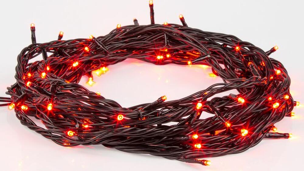 NEON-NIGHT 303-132 Гирлянда Нить управляемая 10м 100 LED КРАСНЫЙ черный ПВХ IP65 свечение с динамикой 230В контроллер в комплекте NEON-NIGHT