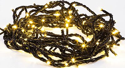 NEON-NIGHT 303-138 Гирлянда Нить управляемая 10м 100 LED ЗОЛОТОЙ черный ПВХ IP65 свечение с динамикой 230В контроллер в комплекте NEON-NIGHT