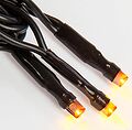 NEON-NIGHT 303-151 Гирлянда Нить управляемая 10м 100 LED ОРАНЖЕВЫЙ черный ПВХ IP65 свечение с динамикой 230В контроллер в комплекте NEON-NIGHT