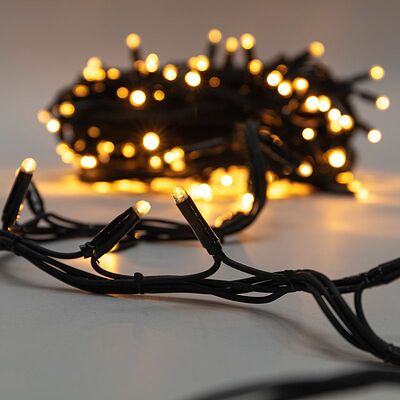 NEON-NIGHT 303-326 Гирлянда Нить управляемая 20м 240 LED ТЕПЛЫЙ БЕЛЫЙ черный каучук IP67 свечение с динамикой 230В не соединяется нужен контроллер 217-204 NEON-NIGHT