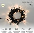 NEON-NIGHT 305-146 Гирлянда светодиодная Нить 10м 100 LED ТЕПЛЫЙ БЕЛЫЙ черный ПВХ IP65 постоянное свечение 24В соединяется NEON-NIGHT нужен транс-ор 531-100/531-311/531-312 NEON-NIGHT 305-146 Гирлянда светодиодная Нить 10м 100 LED ТЕПЛЫЙ БЕЛЫЙ черный ПВХ IP65 постоянное свечение 24В соединяется NEON-NIGHT нужен транс-ор 531-100/531-311/531-312