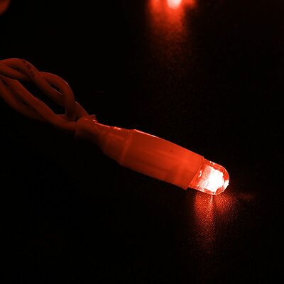 NEON-NIGHT 305-232 НИТЬ ПВХ flashing 10м (2 модуля x 5м), белый ПВХ, 100 LED Красный, 24В (нужен трансформатор 531-100/531-200)