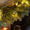 NEON-NIGHT 307-113 Еловый шлейф с ягодами и гирляндой 1,8м, теплое белое свечение 30 LED, 31В, литой NEON-NIGHT