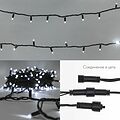 NEON-NIGHT 315-115 Гирлянда светодиодная Нить 20м 200 LED БЕЛЫЙ черный ПВХ IP65 постоянное свечение 24В соединяется NEON-NIGHT трансформатор в комплекте