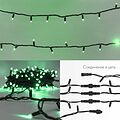 NEON-NIGHT 315-154 Гирлянда светодиодная Нить 20м 200 LED ЗЕЛЕНЫЙ черный каучук IP67 постоянное свечение 230В соединяется нужен блок 315-000 NEON-NIGHT