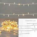 NEON-NIGHT 315-181 Гирлянда светодиодная Нить 20м 200 LED ЖЕЛТЫЙ белый каучук IP67 эффект мерцания 230В соединяется нужен блок 315-001 NEON-NIGHT