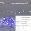 NEON-NIGHT 315-183 Гирлянда светодиодная Нить 20м 200 LED СИНИЙ белый каучук IP67 эффект мерцания 230В соединяется нужен блок 315-001 NEON-NIGHT