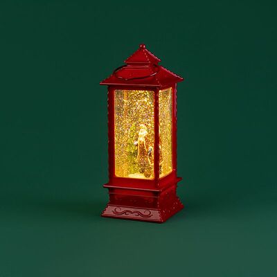 NEON-NIGHT 501-062 Декоративный LED-фонарь с эффектом снегопада и подсветкой Дед Мороз, теплое белое свечение NEON-NIGHT