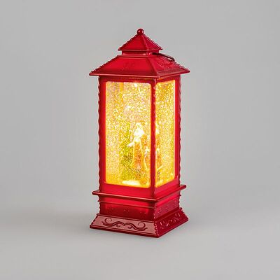 NEON-NIGHT 501-062 Декоративный LED-фонарь с эффектом снегопада и подсветкой Дед Мороз, теплое белое свечение NEON-NIGHT