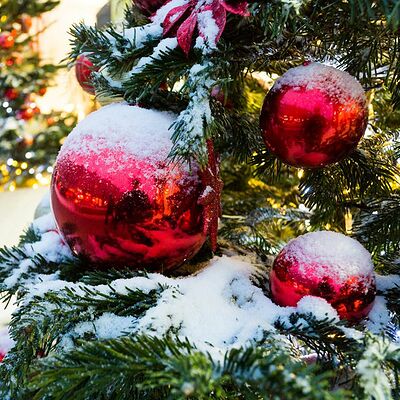 NEON-NIGHT 502-012 Елочная фигура Шар, 25 см, цвет красный глянцевый