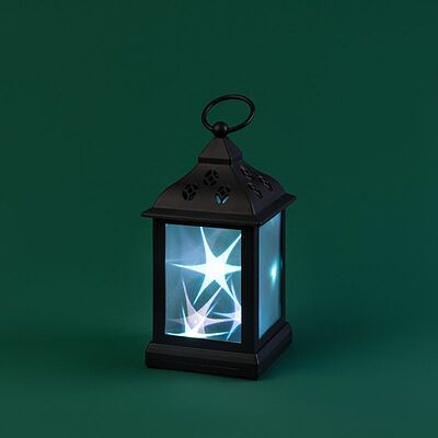 NEON-NIGHT 513-064 Декоративный фонарь 11х11х22,5 см, черный корпус, цвет свечения RGB с эффектом мерцания NEON-NIGHT