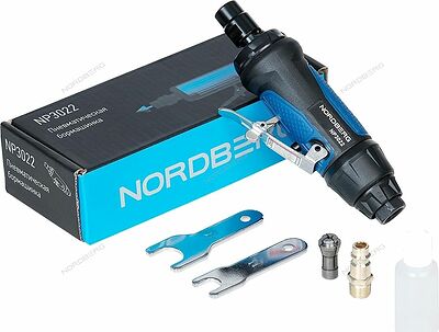 NORDBERG NP3022 пневмобормашинка (прямая шлифмашина) 25 000 об/мин, цанги 3 и 6 мм