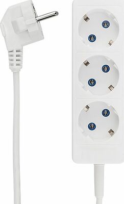 PROconnect 11-7204 Удлинитель 3 гнезда, 1,5м, 3х0,75мм², с/з, белый PROconnect