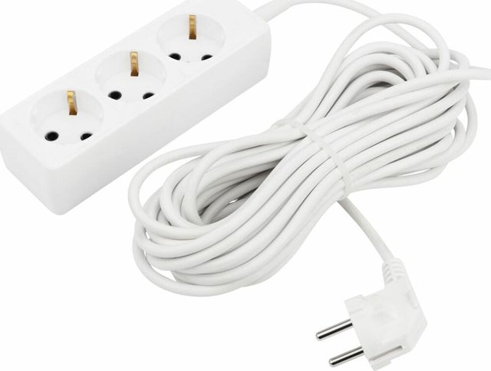 PROconnect 11-7208 Удлинитель 3 гнезда, 10м, 3х0,75мм², с/з, белый PROconnect